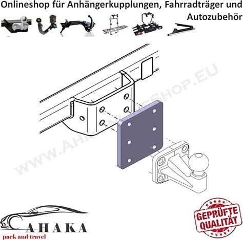 Universelle Adapterplatte zur Höhenverstellung Flanschkugel für