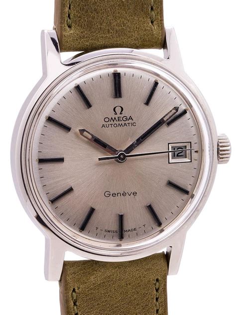 Omega Geneve Automatic Stainless Steel Ref 166070 Circa 1971 For Sale