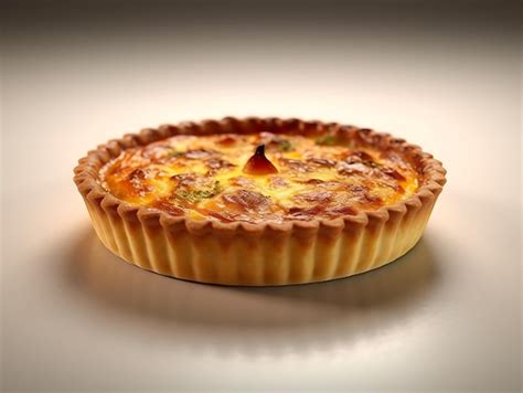 Premium Photo Quiche Lorraine Close Up Ai Generative