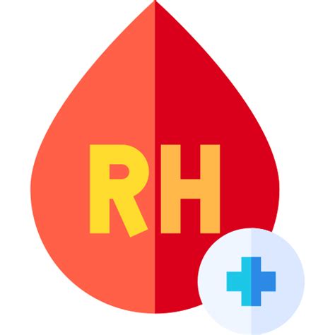 Icono De Rh Positivo En Sangre Basic Straight Flat