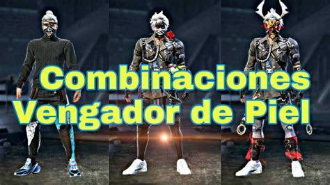 COMBINACIÓN CON EL SET VENGADOR DE PIEL FREE FIRE YouTube