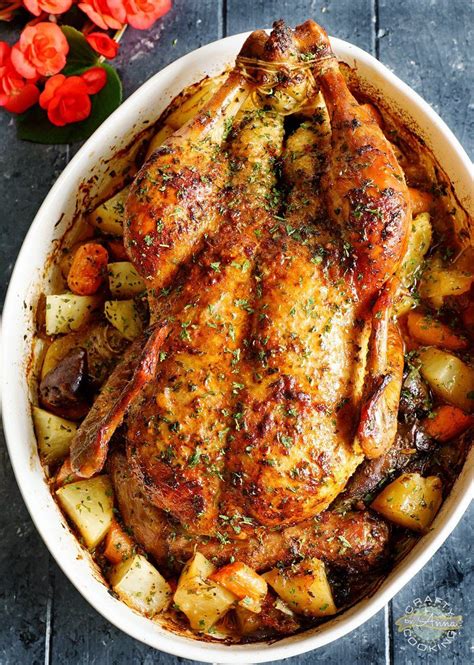 Roasted Duck In Wine With Potatoes Peppers And Mushrooms Artofit