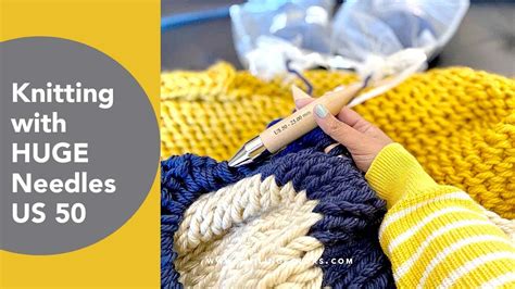 Knitting With Huge Needles Diy Chunky Knit Blanket Using Two Strands Of Yarn Youtube