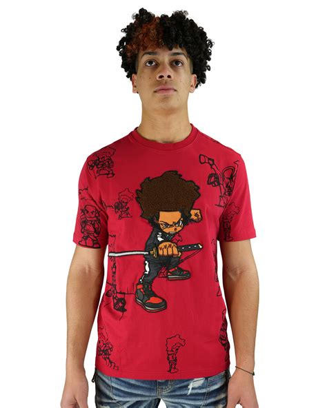 The Boondocks Ninja Huey Chenille Red T Shirt De•kryptic