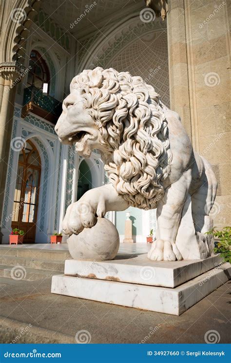 Scultura Del Leone Fotografia Stock Immagine Di Romantico