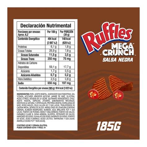Papas Fritas Sabritas Ruffles Mega Crunch Salsa Negra 185 G Walmart