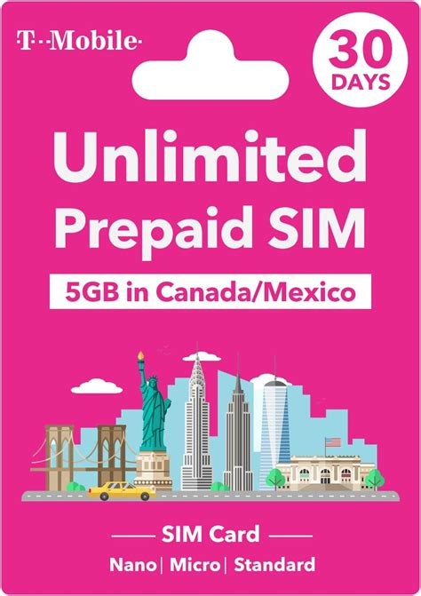 T Mobile Prepaid Sim Karte Usa Unbegrenzte Daten In G Lte Und