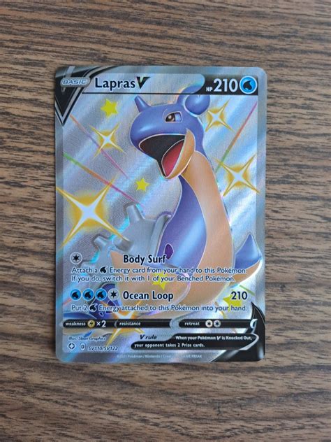 Lapras V Shiny Shining Fates Pokemon Card Hobbies Toys Toys Games