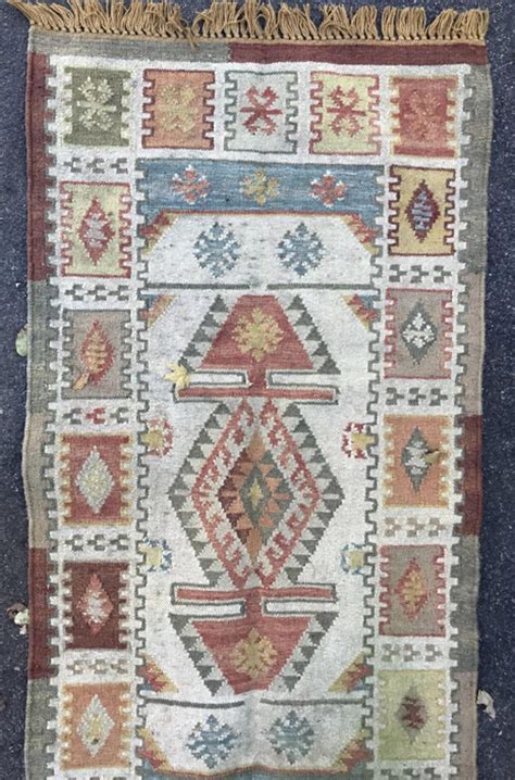 Sold Price Southwestern Style Geometric Carpet Runner Rug Invalid