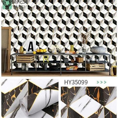 Jual Wallpaper Dinding Motif Marmer 3D Elegant Shopee Indonesia