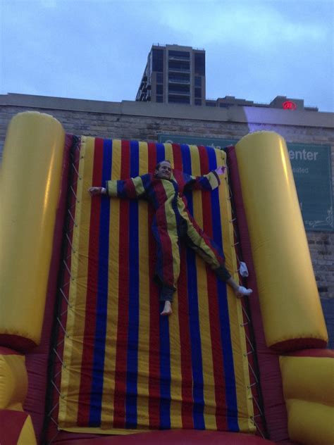 Man Stuck On Velcro Wall Dennis311 Flickr