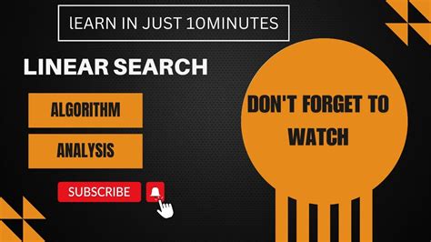 Linear Search Data Structures Searching Technique Youtube