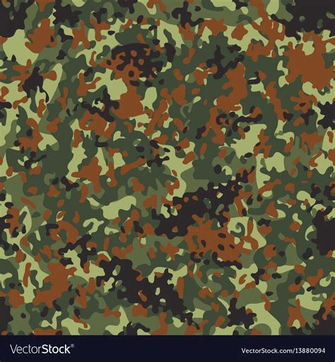 Classic German Flectarn Camouflage Seamless Patterns Vector