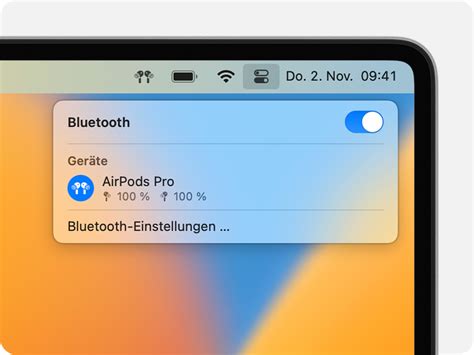 AirPods mit einem Mac und anderen Bluetooth Geräten einrichten Apple