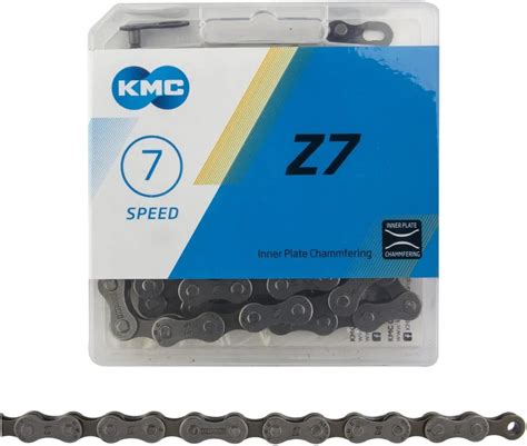 Amazon.com : KMC, Z7, Chain, Speed: 6/7/8, 7.3mm, Links: 116, Grey ...