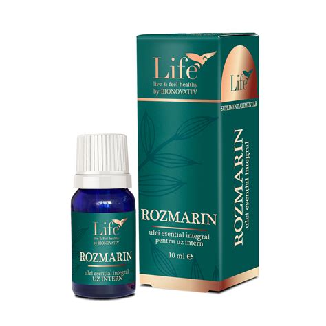 Ulei Esential Integral De Rozmarin 10 Ml Bionovativ Farmacia Tei Online