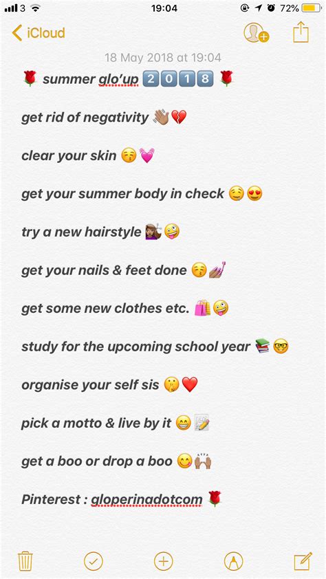 Summer Glo Up Beauty Routine Checklist Skin Care Tools Back To