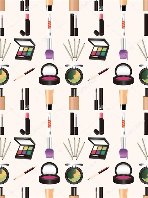 Seamless Makeup Pattern — Stock Vector © Mocoo2003 17448493