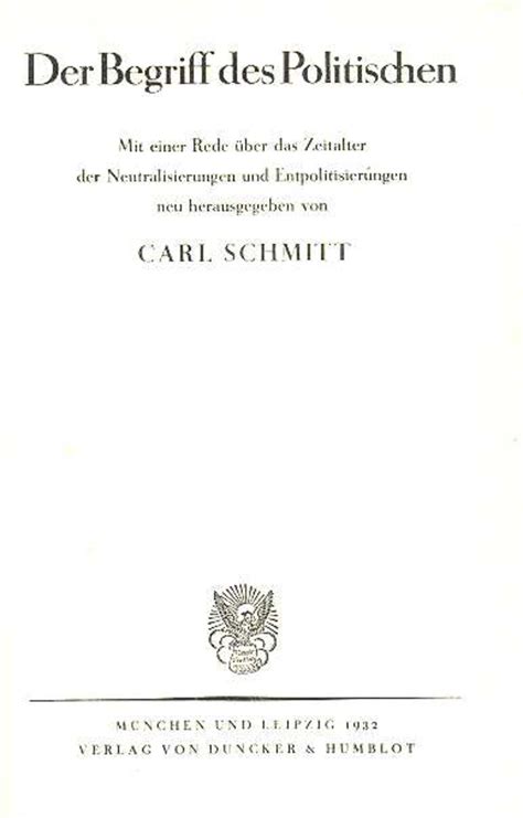LeMO Bestand - Objekt - Carl Schmitt, "Der Begriff des Politischen", 1932