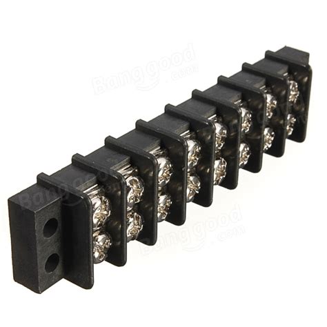 Dual 8 Position Screw Terminal Barrier Strip Rated 20A 300V US 2 10