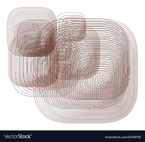 Shape of rounded rectangle abstract geometric Vector Image