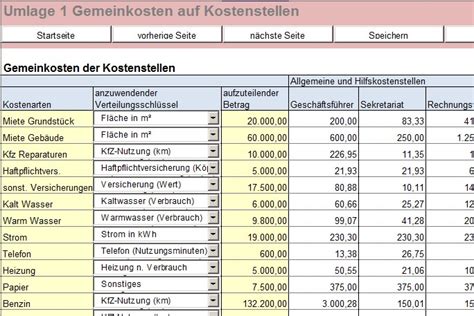 Excel Vorlage für Kostenrechnung KLR mit Deckungsbeitragsrechnung