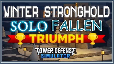 Solo Winter Stronghold Fallen Triumph The Impossible Strat For Most