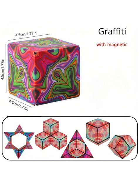 Cubo M Gico Tridimensional Variado Juguete Antiestress Con Geometr A