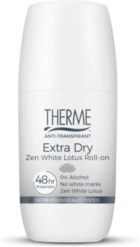 6x Therme Anti Transpirant Extra Dry Zen White Lotus Roller 60 Ml Bol