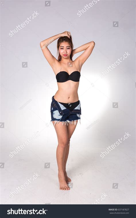 Sexy Asian Woman White Lingerie On Stock Photo 637187827 Shutterstock