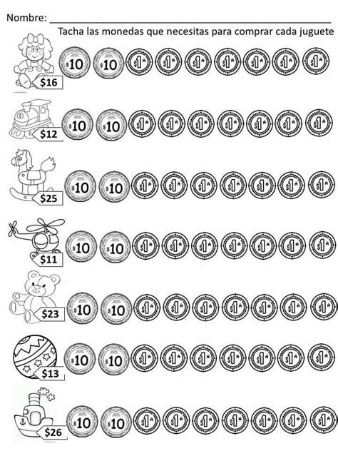 Pin De Bethlehem En Worksheet Printables Actividades De Dinero