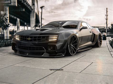 Modern Chevrolet Camaro Rs Ss Shows Sleek Widebody In Muscle Rendering