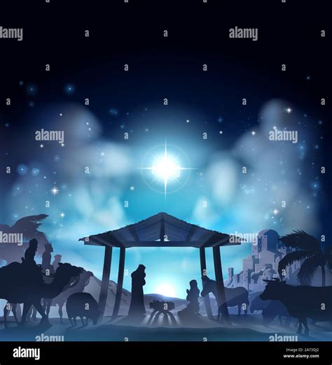 Nativity Scene Christmas Stock Vector Image And Art Alamy