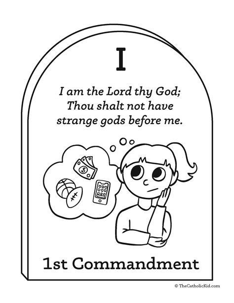 10 Commandments Coloring Pages Catholic Free