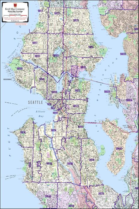 Seattle ZIP Code Map – Metsker Maps