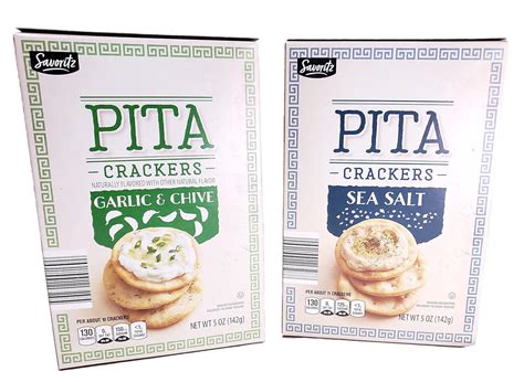 Amazon Savoritz PITA Crackers Sea Salt And Garlic Chive 5oz 142g