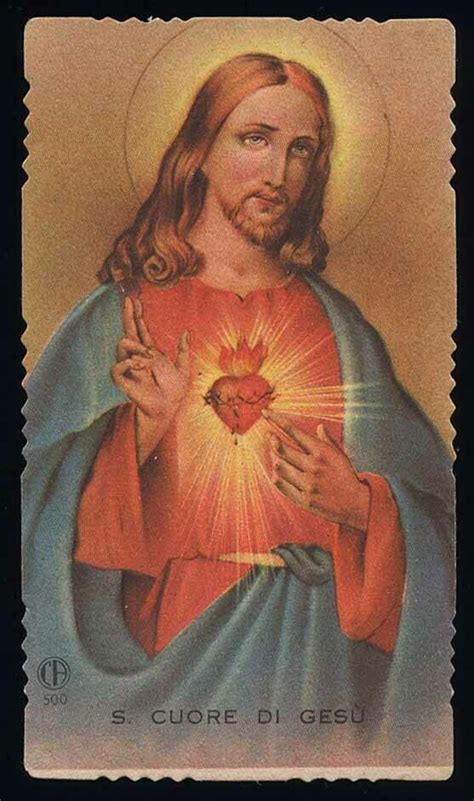 Santino Holy Card S CUORE DI GESU EBay