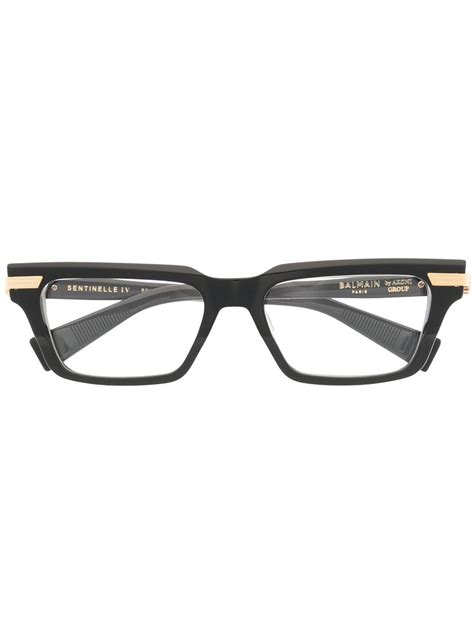 Balmain Eyewear Square Frame Tinted Sunglasses Black Farfetch Au