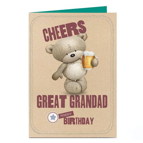 Buy Personalised Hugs Birthday Card Cheers [great Grandad] For Gbp 1