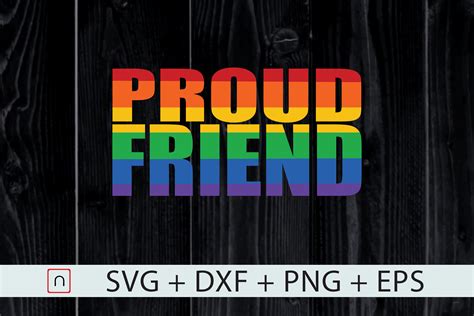 Proud Friend LGBTQ Svg Gay Pride Cricut By Novalia TheHungryJPEG
