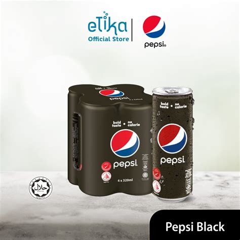 Pepsi Black 320ml X 4 Cans Cluster Shopee Malaysia