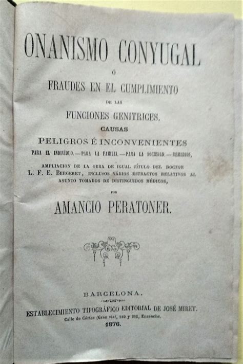 Onanismo Conyugal O Fraudes En El Cumplimiento De Las Funciones