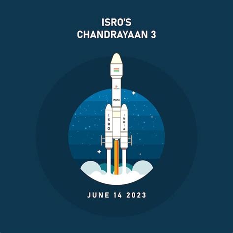 Premium Vector Isros Chandrayaan 3 Spaceship Illustration