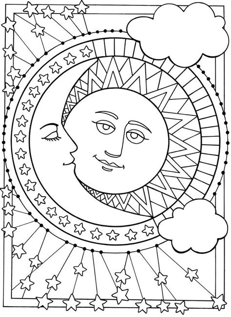 Free Printable Sun And Moon Coloring Pages