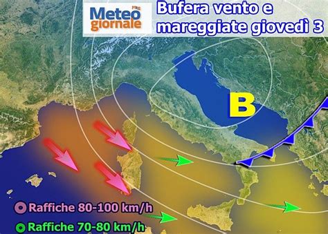 Nuova Bufera Di Vento In Arrivo Con Lo Sfondamento Dellaria Fredda