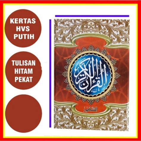 Jual Al Quran Ash Syakur Standar Hvs Polos Baris Shopee Indonesia