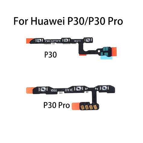 For Huawei P30 P 30 Pro Power On Off Button Switch Volume Flex Cable Replacement Parts Mobile