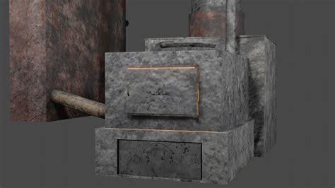 3d Model 3d Furnace Vr Ar Low Poly Cgtrader