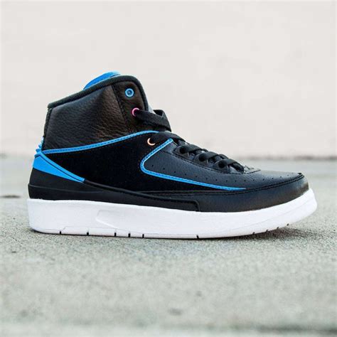 Air Jordan 2 Retro Big Kids Black Photo Blue Pink Air Jordan 2