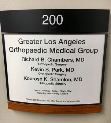 GREATER LOS ANGELES ORTHOPAEDIC MEDICAL GROUP - Updated January 2025 ...